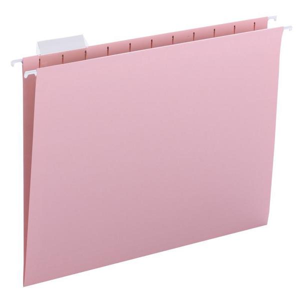 Smead Folder, Hanging, Ltr, 1/5, Pink Pk SMD64066